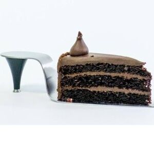 NEW,WildEye Designs,Stainless Steel High-Heel Cake Server,Magnetic Black Handle